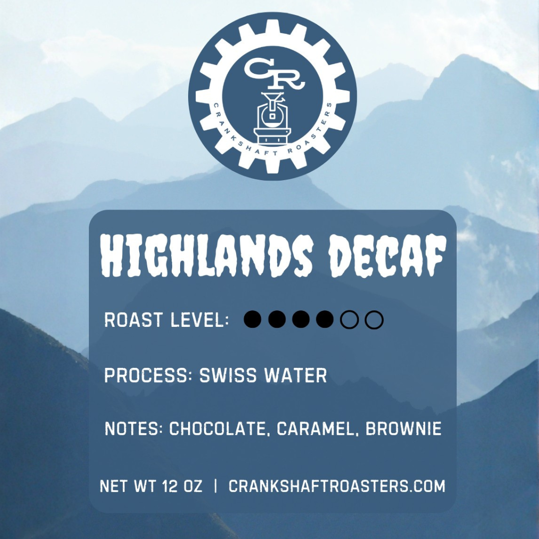 Highlands Decaf - Brazilian Swiss Water - 12 oz
