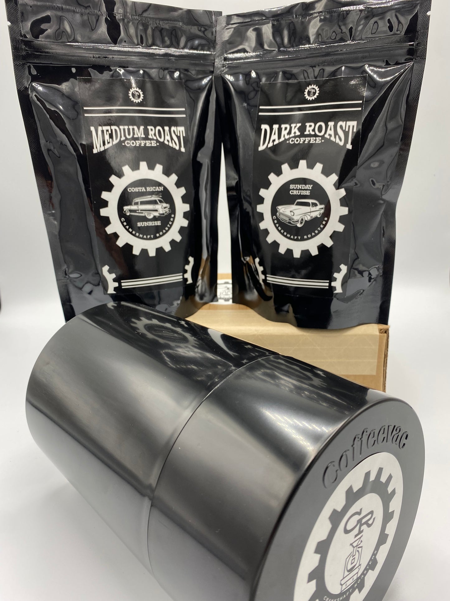 Coffee Canister for Ideal Freshness + FREE 12 oz of your choice